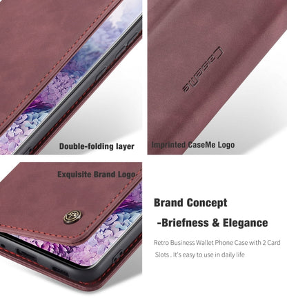 For Galaxy S20 Plus CaseMe Multifunctional Horizontal Flip Leather Case, with Card Slot & Holder & Wallet(Wine Red) - Galaxy Phone Cases by CaseMe | Online Shopping South Africa | PMC Jewellery | Buy Now Pay Later Mobicred