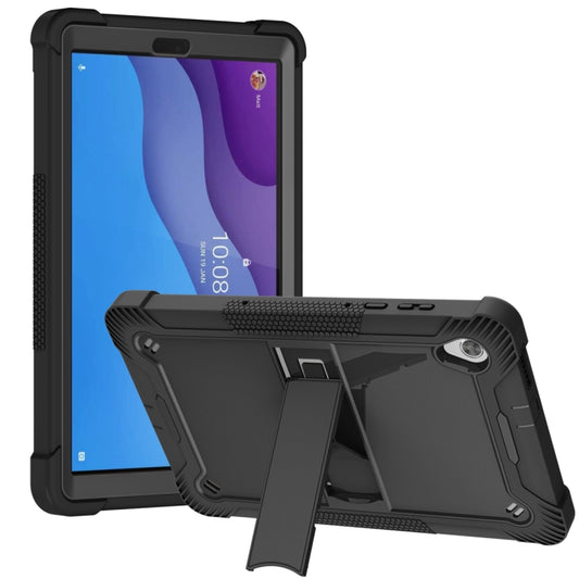 For Lenovo Tab M10 HD Silicone + PC Holder Shockproof Tablet Case(Black) - Lenovo by PMC Jewellery | Online Shopping South Africa | PMC Jewellery | Buy Now Pay Later Mobicred