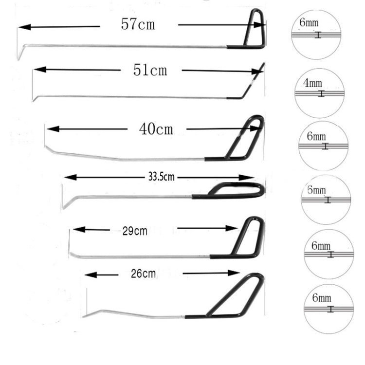 Q1 7 in 1 Car Paintless Dent Repair Hail Remover Hooks Rods Kit - Sheet Metal Tools by PMC TechLife | Online Shopping South Africa | PMC TechLife | Buy Now Pay Later Mobicred