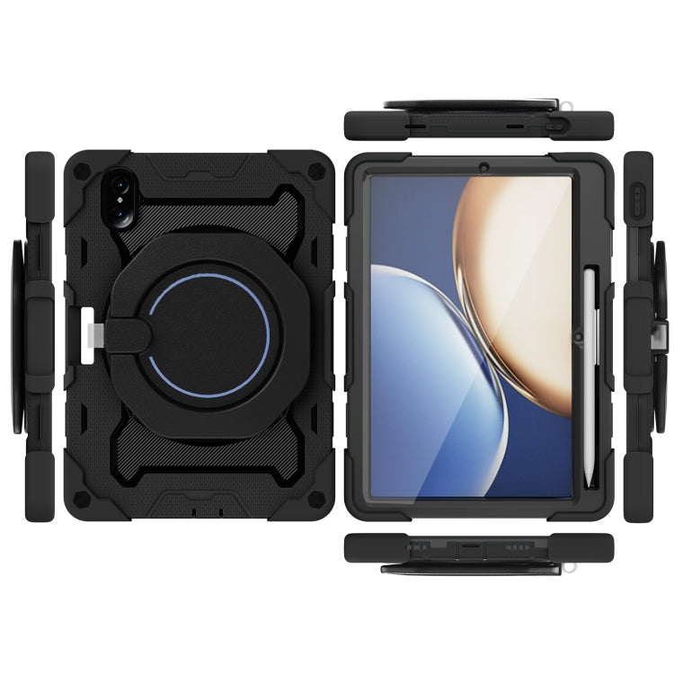 For Honor Tablet V7 Pro Armor Contrast Color Silicone + PC Tablet Case(Black) - Honor by PMC TechLife | Online Shopping South Africa | PMC TechLife | Buy Now Pay Later Mobicred