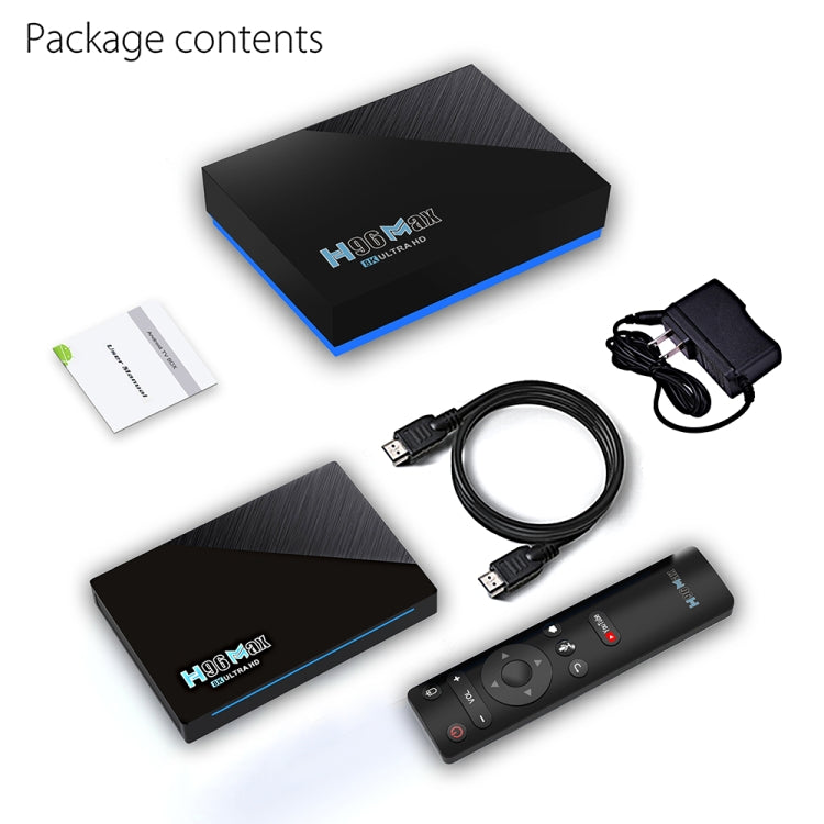 H96 Max 8GB+128GB 8K Smart TV BOX Android 11.0 Media Player with Remote Control, Plug Type:US Plug - RK3566 by PMC Jewellery | Online Shopping South Africa | PMC Jewellery | Buy Now Pay Later Mobicred