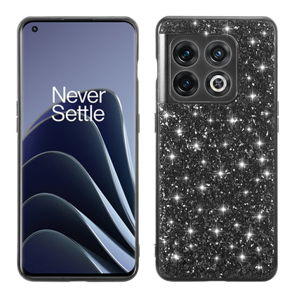 For OnePlus 10 Pro Glitter Powder Shockproof TPU Phone Case(Black) - OnePlus Cases by PMC Jewellery | Online Shopping South Africa | PMC Jewellery | Buy Now Pay Later Mobicred