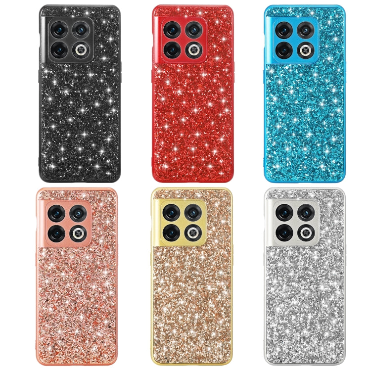 For OnePlus 10 Pro Glitter Powder Shockproof TPU Phone Case(Black) - OnePlus Cases by PMC Jewellery | Online Shopping South Africa | PMC Jewellery | Buy Now Pay Later Mobicred