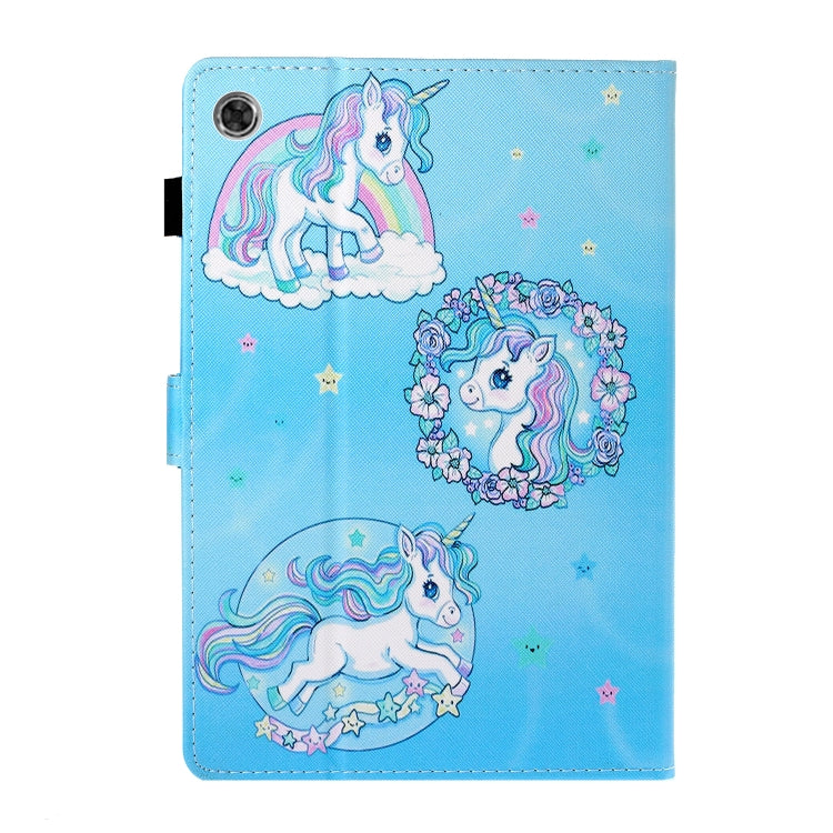 For Lenovo Tab M10 Plus 10.6 3rd Gen 2022 Coloured Drawing Smart Leather Tablet Case(Unicorn) - Lenovo by PMC TechLife | Online Shopping South Africa | PMC TechLife
