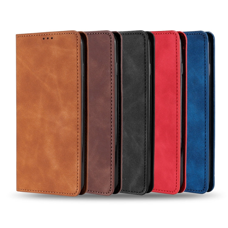 For DOOGEE X96 Pro Skin Feel Magnetic Horizontal Flip Leather Phone Case(Blue) - More Brand by PMC TechLife | Online Shopping South Africa | PMC TechLife | Buy Now Pay Later Mobicred