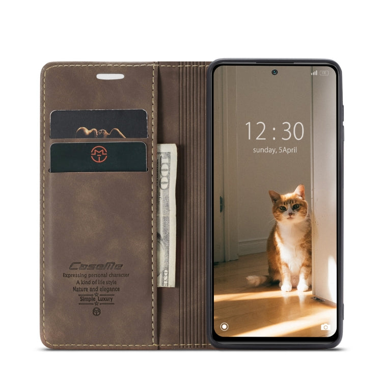 For Xiaomi 12/12X CaseMe 013 Multifunctional Horizontal Flip Leather Phone Case(Coffee) - free shipping - PMC Jewellery - Order now!