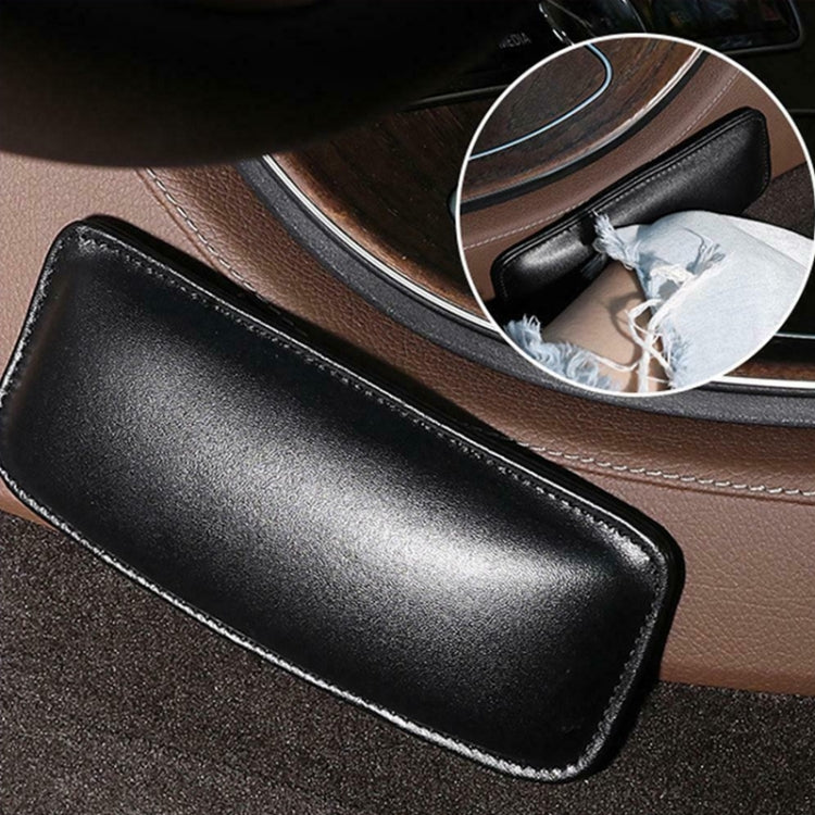2 PCS Car Non-slip Soft Floor Protector Carpet Floor Mat Knee Bolster, Style:First Layer Cowhide(Black) - Floor Mats by PMC Jewellery | Online Shopping South Africa | PMC Jewellery | Buy Now Pay Later Mobicred
