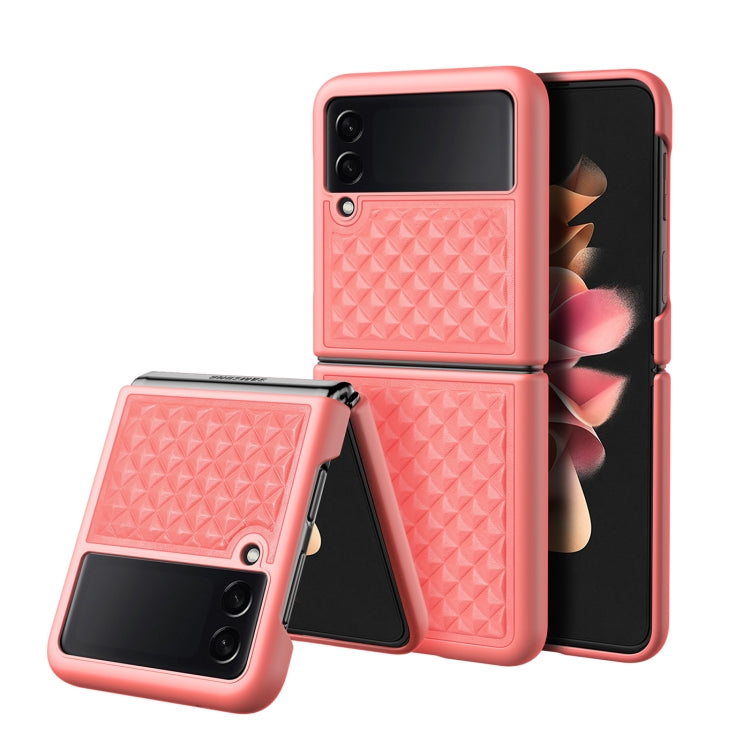 For Samsung Galaxy Z Flip3 5G DUX DUCIS Venice Series Shockproof Genuine Leather Phone Case(Pink) - Galaxy Phone Cases by DUX DUCIS | Online Shopping South Africa | PMC Jewellery | Buy Now Pay Later Mobicred