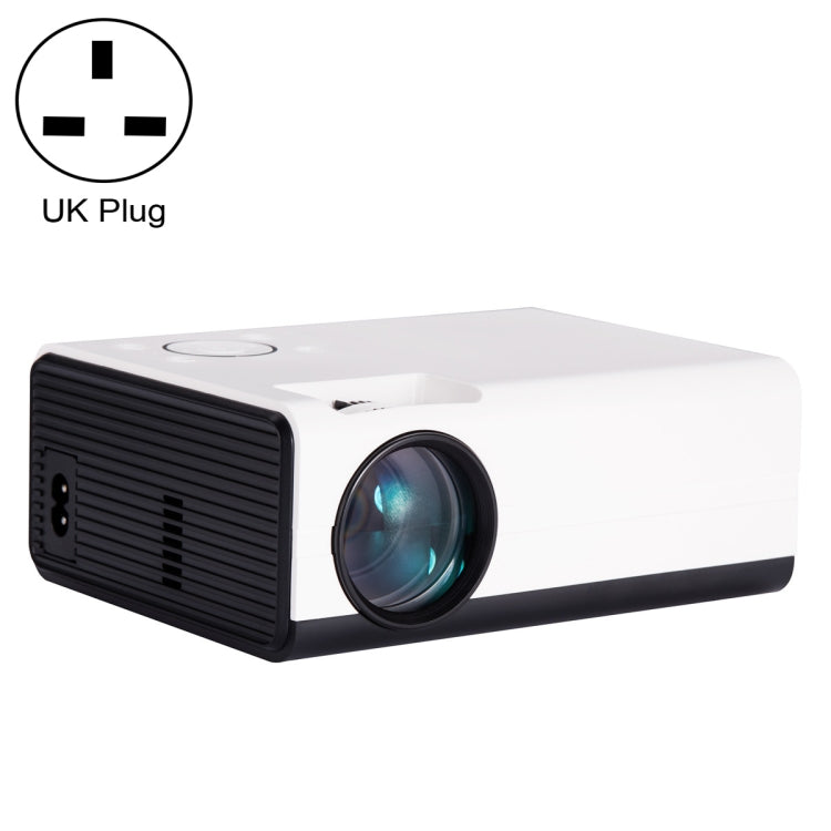 T01 800x480 2200 Lumens Mini LCD Digital Projector, Android Version, UK Plug(White Black) - Mini Projector by PMC Jewellery | Online Shopping South Africa | PMC Jewellery | Buy Now Pay Later Mobicred