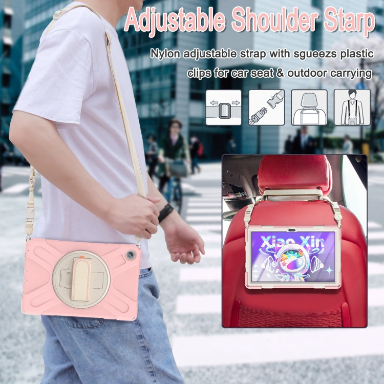 For Lenovo Tab M10 Plus 10.6 3rd Gen 2022 Silicone + PC Protective Tablet Case(Cherry Blossom Pink) - Lenovo by PMC TechLife | Online Shopping South Africa | PMC TechLife | Buy Now Pay Later Mobicred