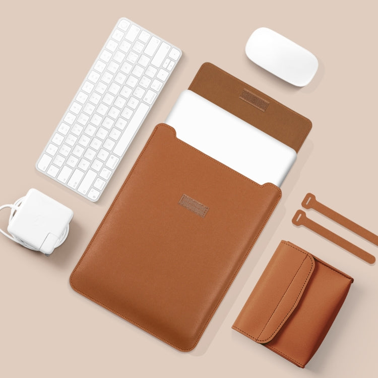 4 in 1 Lightweight and Portable Leather Computer Bag, Size:13/14 inches(Brown) - 13.3 inch by PMC TechLife | Online Shopping South Africa | PMC TechLife | Buy Now Pay Later Mobicred