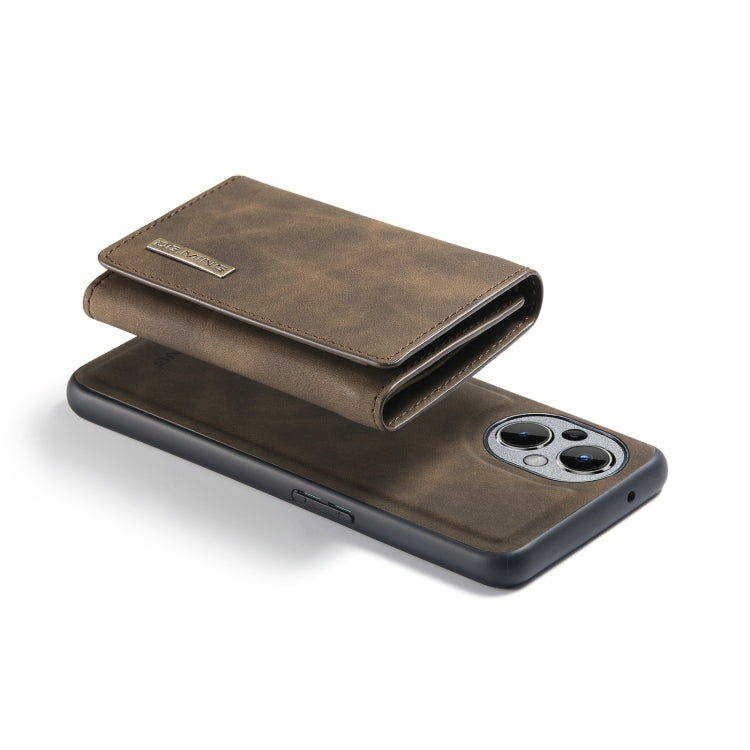 For OnePlus Nord N20 5G DG.MING M1 Series 3-Fold Multi Card Wallet + Magnetic Phone Case(Coffee) - OnePlus Cases by DG.MING | Online Shopping South Africa | PMC TechLife | Buy Now Pay Later Mobicred