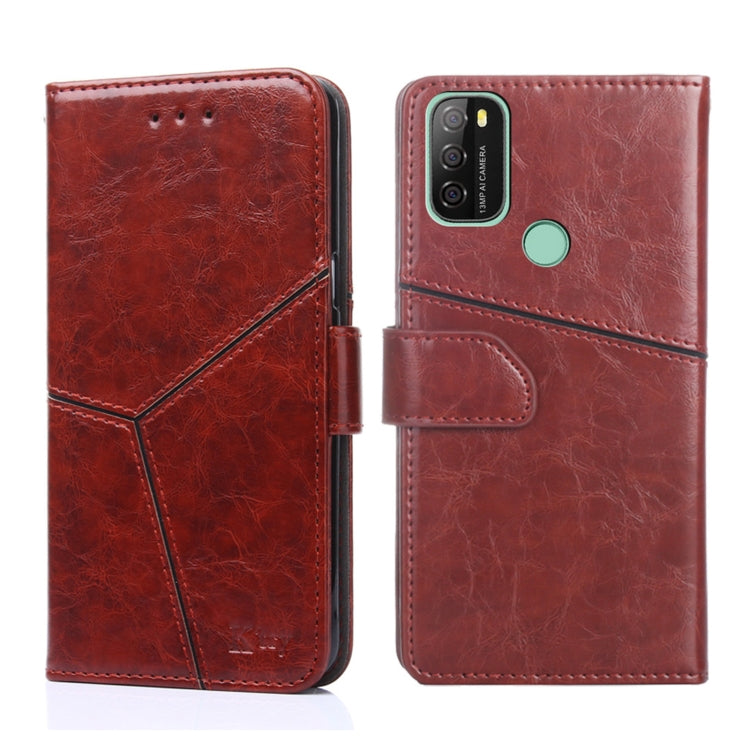 For Blackview A70 Geometric Stitching Horizontal Flip Leather Phone Case(Dark Brown) - More Brand by PMC Jewellery | Online Shopping South Africa | PMC Jewellery | Buy Now Pay Later Mobicred