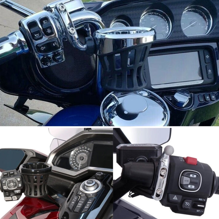 Motorcycle Drinking Holder Cup for Honda GL1800(Black) - Holder by PMC Jewellery | Online Shopping South Africa | PMC Jewellery | Buy Now Pay Later Mobicred