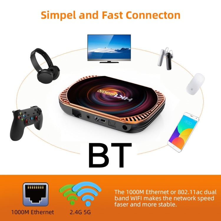 MECOOL HK1RBOX X4 4K TV Box, Android 11 Amlogic S905X4 CPU with RC 4GB+64GB(US Plug) - Amlogic S905 by MECOOL | Online Shopping South Africa | PMC Jewellery | Buy Now Pay Later Mobicred