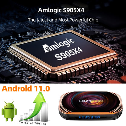 MECOOL HK1RBOX X4 4K TV Box, Android 11 Amlogic S905X4 CPU with RC 4GB+128GB(EU Plug) - Amlogic S905 by MECOOL | Online Shopping South Africa | PMC Jewellery | Buy Now Pay Later Mobicred