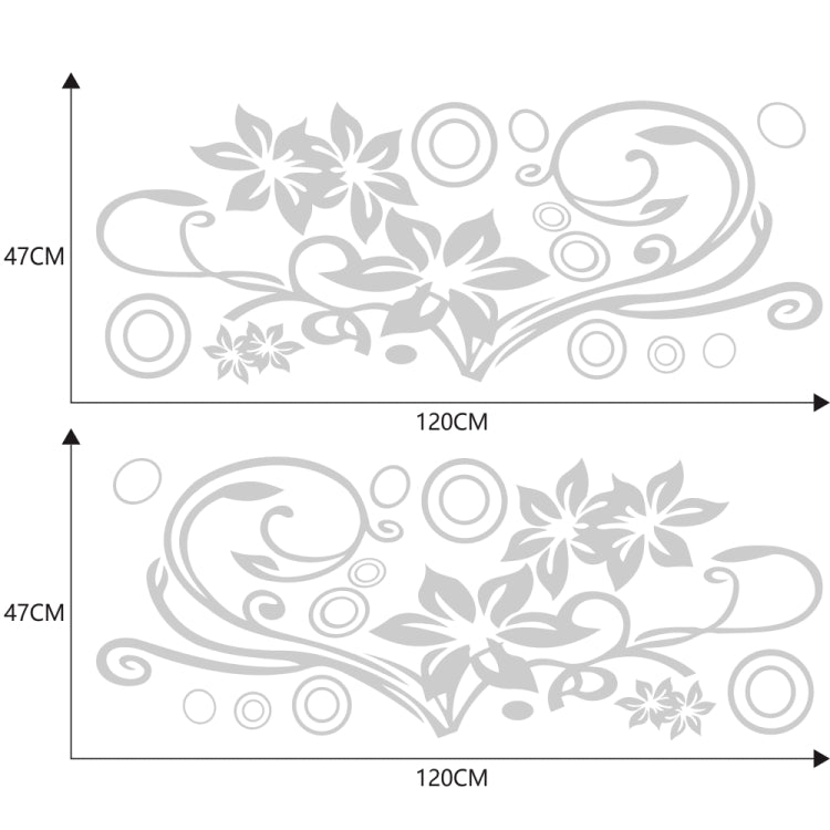 2 PCS/Set D-75 Flower Vine Pattern Car Modified Decorative Sticker(Light Grey) - Decorative Sticker by PMC TechLife | Online Shopping South Africa | PMC TechLife | Buy Now Pay Later Mobicred