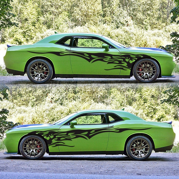 2 PCS/Set D-144 Fire Element Pattern Car Modified Decorative Sticker(Black) - Decorative Sticker by PMC TechLife | Online Shopping South Africa | PMC TechLife | Buy Now Pay Later Mobicred