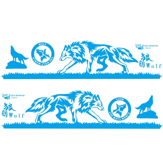 2 PCS/Set D-180 Wolf Totem Pattern Car Modified Decorative Sticker(Blue) - Decorative Sticker by PMC Jewellery | Online Shopping South Africa | PMC Jewellery | Buy Now Pay Later Mobicred