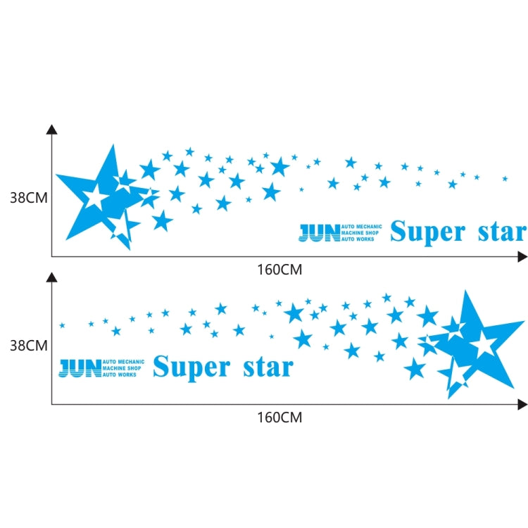 2 PCS/Set D-207 Star Pattern Car Modified Decorative Sticker(Blue) - Decorative Sticker by PMC Jewellery | Online Shopping South Africa | PMC Jewellery | Buy Now Pay Later Mobicred