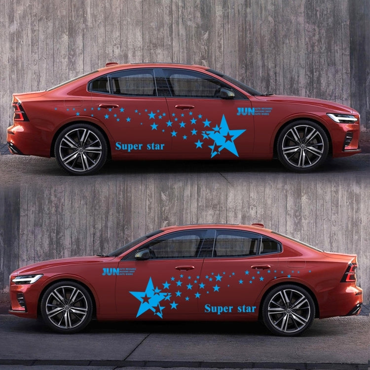 2 PCS/Set D-207 Star Pattern Car Modified Decorative Sticker(Blue) - Decorative Sticker by PMC Jewellery | Online Shopping South Africa | PMC Jewellery | Buy Now Pay Later Mobicred
