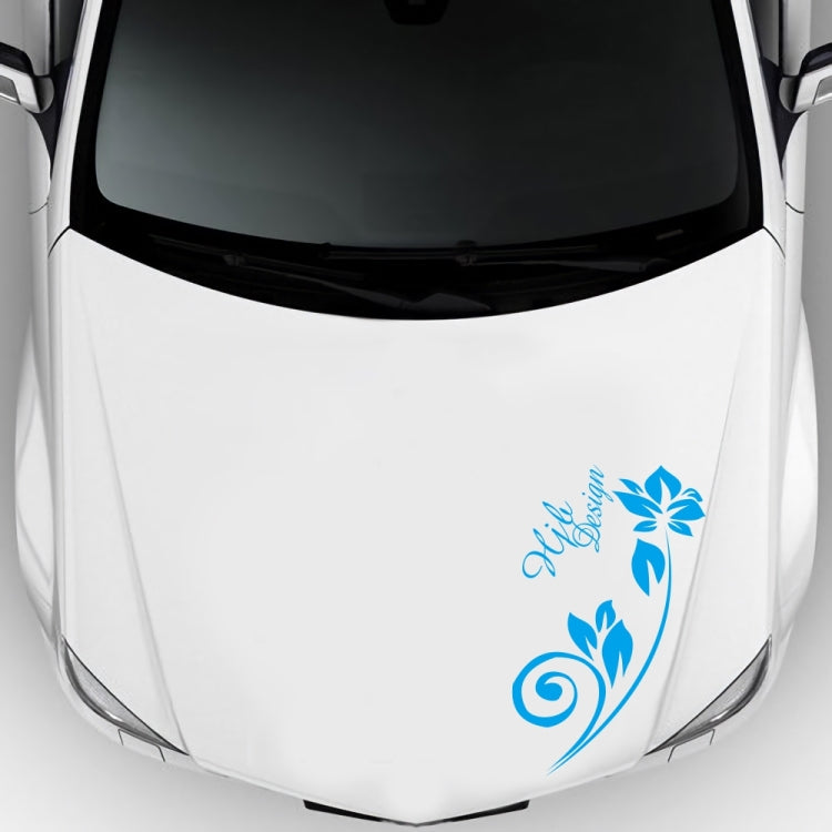 2 PCS/Set D-251 Butterfly Love Flowers Pattern Car Modified Decorative Sticker(Blue) - Decorative Sticker by PMC TechLife | Online Shopping South Africa | PMC TechLife | Buy Now Pay Later Mobicred