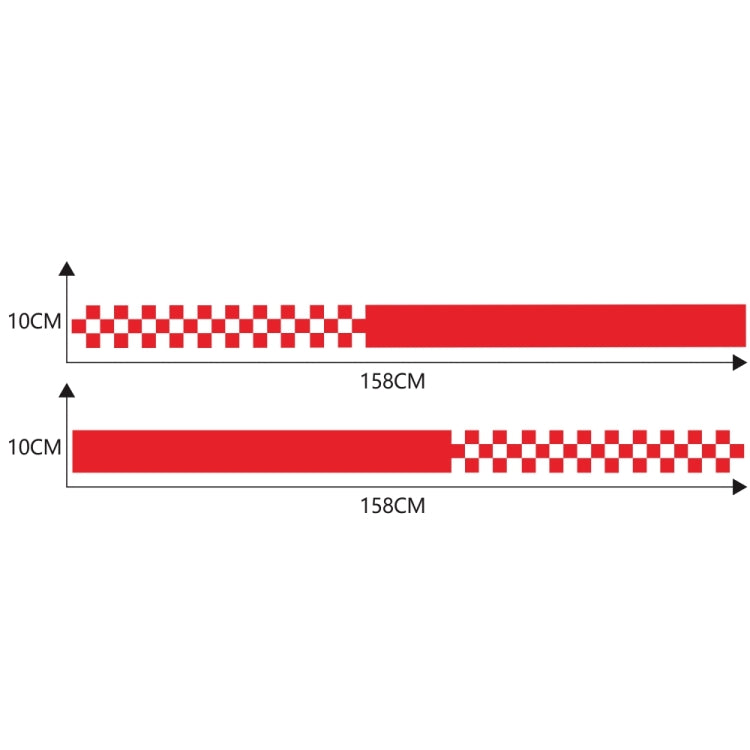 2 PCS/Set D-282 Waistline Pattern Car Modified Decorative Sticker(Red) - Decorative Sticker by PMC Jewellery | Online Shopping South Africa | PMC Jewellery | Buy Now Pay Later Mobicred