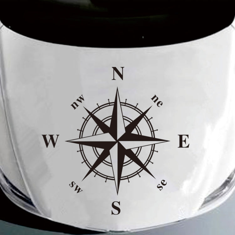 D-366 Compass Pattern Car Modified Decorative Sticker(Black) - Decorative Sticker by PMC TechLife | Online Shopping South Africa | PMC TechLife | Buy Now Pay Later Mobicred
