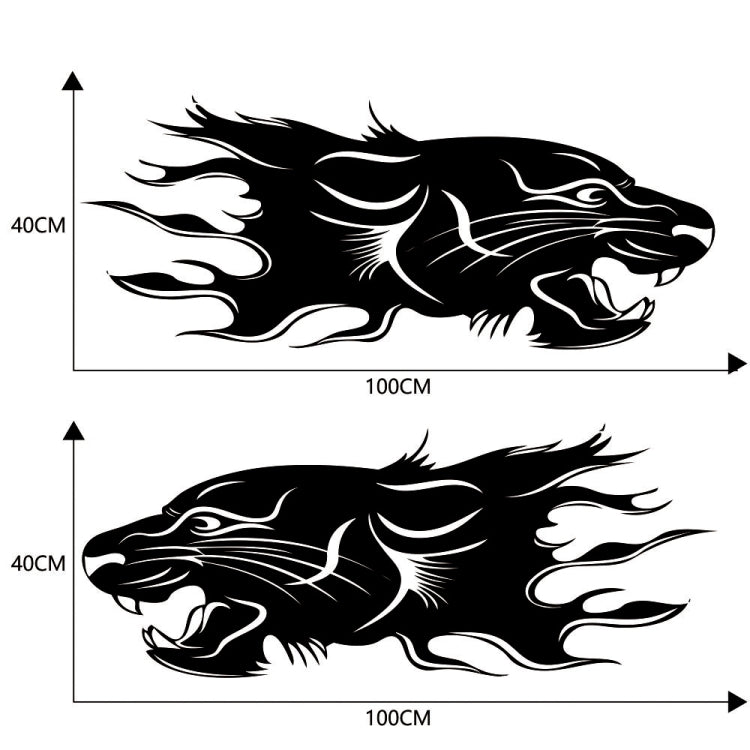 2 PCS/Set D-417 Lion Pattern Car Modified Decorative Sticker(Black) - Decorative Sticker by PMC Jewellery | Online Shopping South Africa | PMC Jewellery | Buy Now Pay Later Mobicred