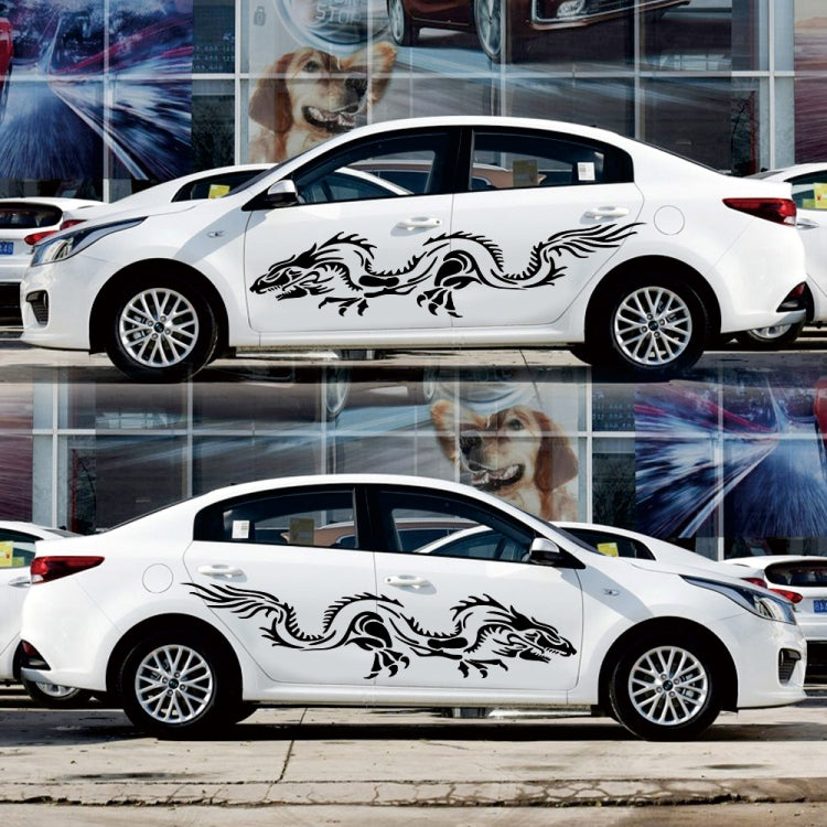 2 PCS/Set D-418 Dragon Totem Tribe Pattern Car Modified Decorative Sticker(Black) - Decorative Sticker by PMC TechLife | Online Shopping South Africa | PMC TechLife | Buy Now Pay Later Mobicred