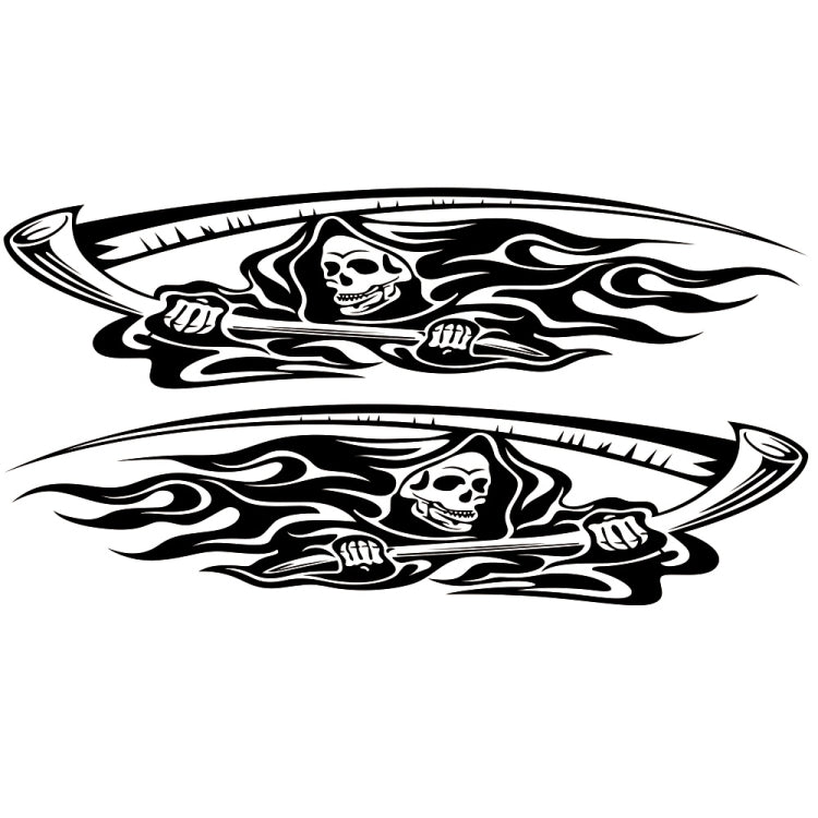 2 PCS/Set D-435 Grim Reaper Pattern Car Modified Decorative Sticker(Black) - Decorative Sticker by PMC TechLife | Online Shopping South Africa | PMC TechLife | Buy Now Pay Later Mobicred
