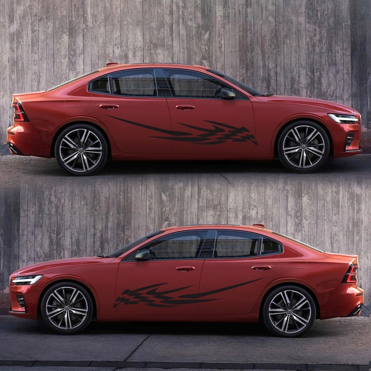 2 PCS/Set D-468 Checkered Totem Pattern Car Modified Decorative Sticker(Black) - Decorative Sticker by PMC Jewellery | Online Shopping South Africa | PMC Jewellery | Buy Now Pay Later Mobicred