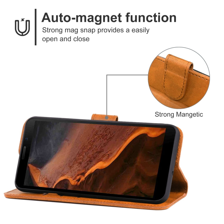 For Doogee S61/S61 Pro Leather Phone Case(Brown) - Doogee Cases by PMC Jewellery | Online Shopping South Africa | PMC Jewellery | Buy Now Pay Later Mobicred