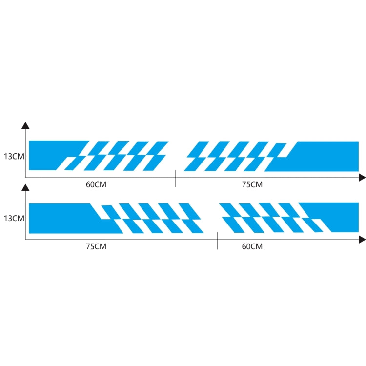 2 PCS/Set D-487 Stripe Pattern Car Modified Decorative Sticker(Blue) - Decorative Sticker by PMC Jewellery | Online Shopping South Africa | PMC Jewellery | Buy Now Pay Later Mobicred