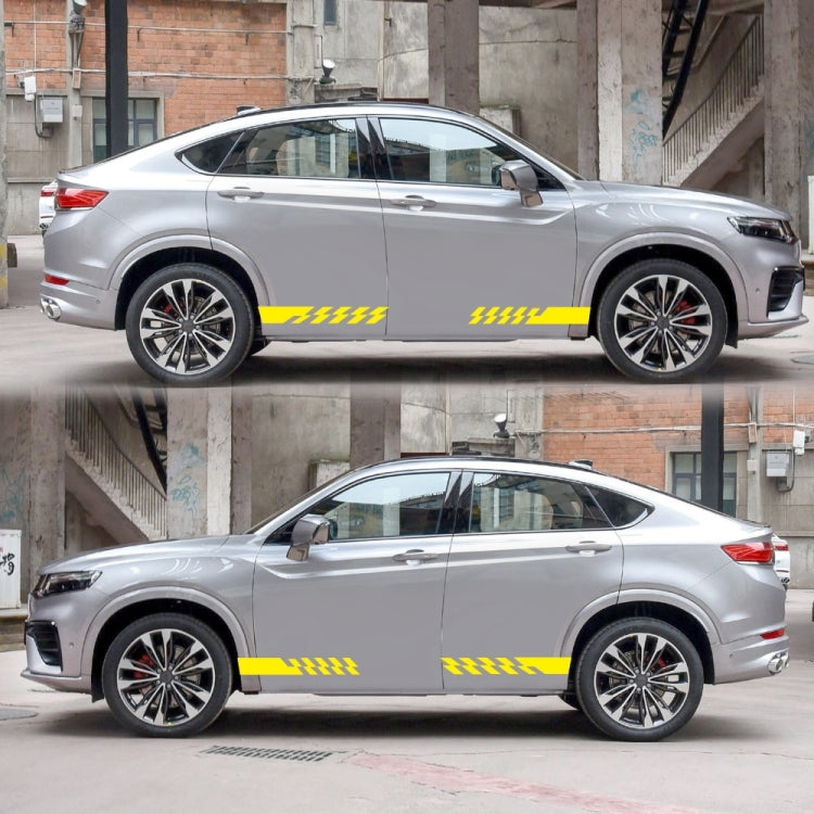2 PCS/Set D-487 Stripe Pattern Car Modified Decorative Sticker(Yellow) - Decorative Sticker by PMC Jewellery | Online Shopping South Africa | PMC Jewellery | Buy Now Pay Later Mobicred