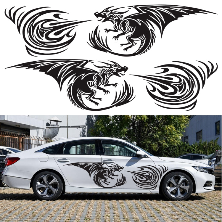 2 PCS/Set D-498 Pterosaur Spitfire Pattern Car Modified Decorative Sticker(Black) - Decorative Sticker by PMC TechLife | Online Shopping South Africa | PMC TechLife | Buy Now Pay Later Mobicred