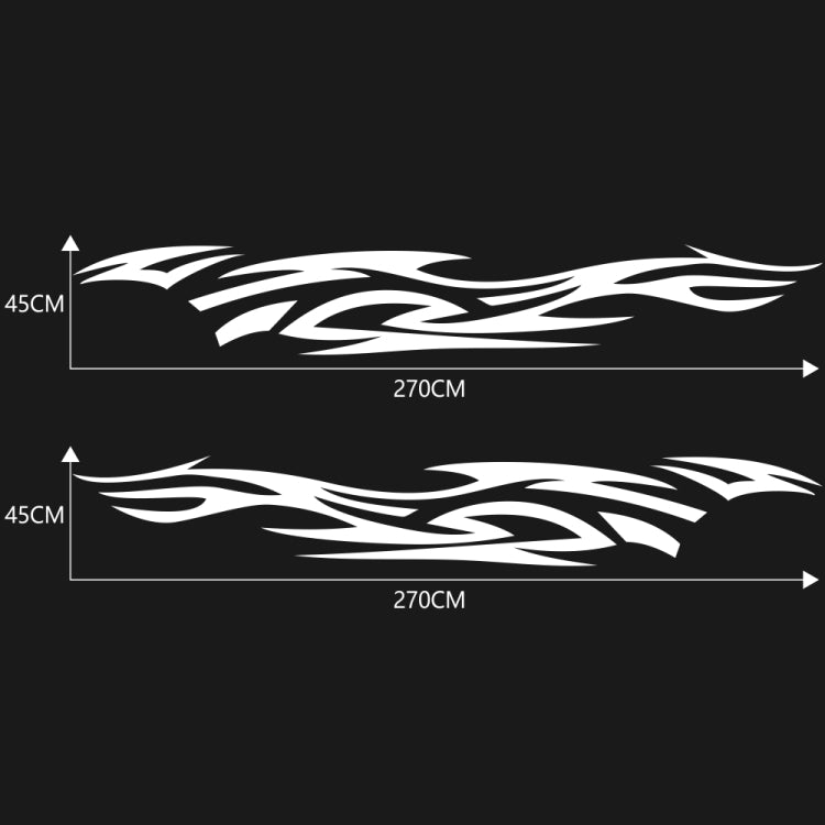 2 PCS/Set D-521 Fire Totem Pattern Car Modified Decorative Sticker(White) - Decorative Sticker by PMC TechLife | Online Shopping South Africa | PMC TechLife | Buy Now Pay Later Mobicred