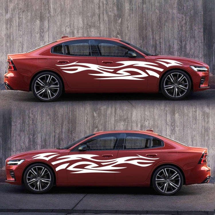 2 PCS/Set D-521 Fire Totem Pattern Car Modified Decorative Sticker(White) - Decorative Sticker by PMC TechLife | Online Shopping South Africa | PMC TechLife | Buy Now Pay Later Mobicred