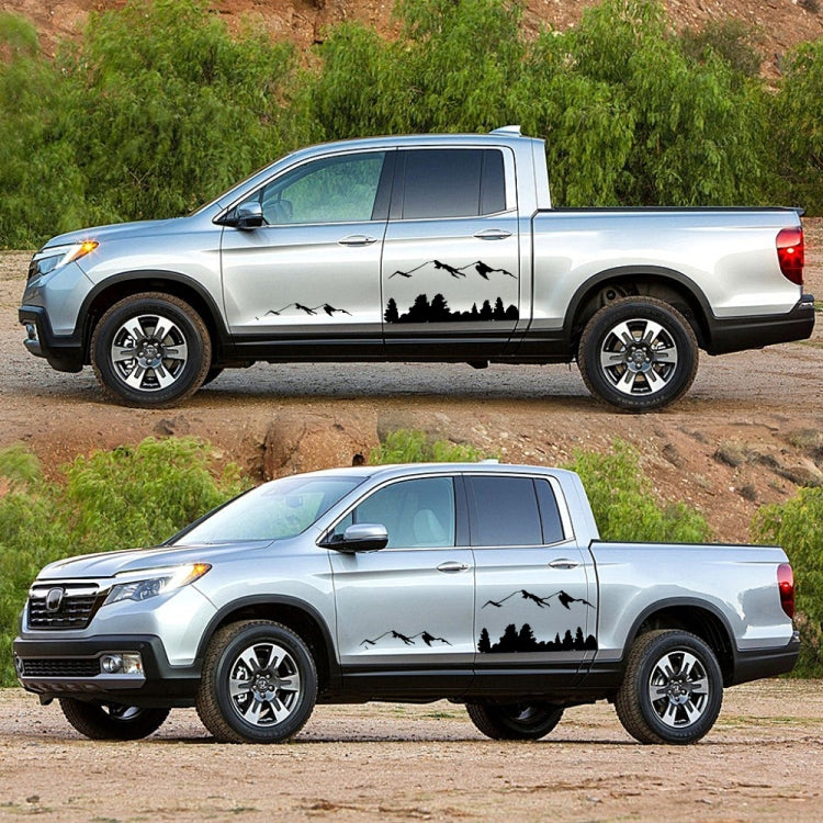 2 PCS/Set D-684 Mountain Totem Pattern Car Modified Decorative Sticker(Black) - Decorative Sticker by PMC Jewellery | Online Shopping South Africa | PMC Jewellery | Buy Now Pay Later Mobicred