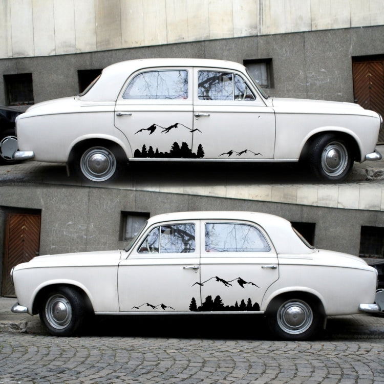 2 PCS/Set D-684 Mountain Totem Pattern Car Modified Decorative Sticker(Black) - Decorative Sticker by PMC Jewellery | Online Shopping South Africa | PMC Jewellery | Buy Now Pay Later Mobicred