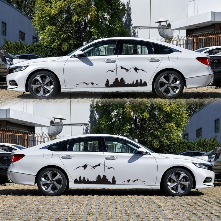 2 PCS/Set D-684 Mountain Totem Pattern Car Modified Decorative Sticker(Black) - Decorative Sticker by PMC Jewellery | Online Shopping South Africa | PMC Jewellery | Buy Now Pay Later Mobicred
