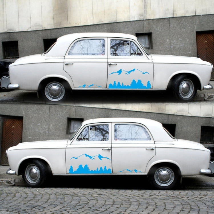 2 PCS/Set D-684 Mountain Totem Pattern Car Modified Decorative Sticker(Blue) - Decorative Sticker by PMC Jewellery | Online Shopping South Africa | PMC Jewellery | Buy Now Pay Later Mobicred