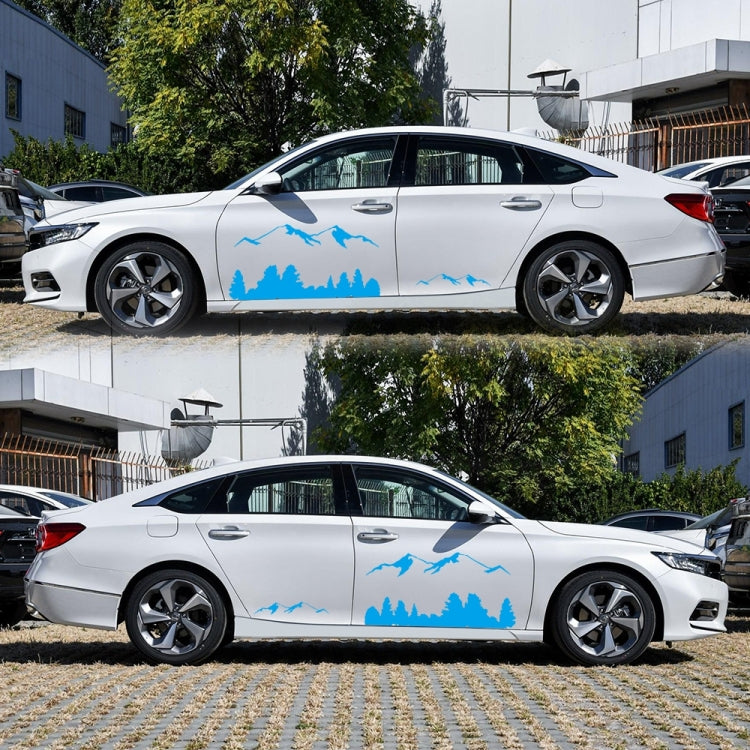 2 PCS/Set D-684 Mountain Totem Pattern Car Modified Decorative Sticker(Blue) - Decorative Sticker by PMC Jewellery | Online Shopping South Africa | PMC Jewellery | Buy Now Pay Later Mobicred