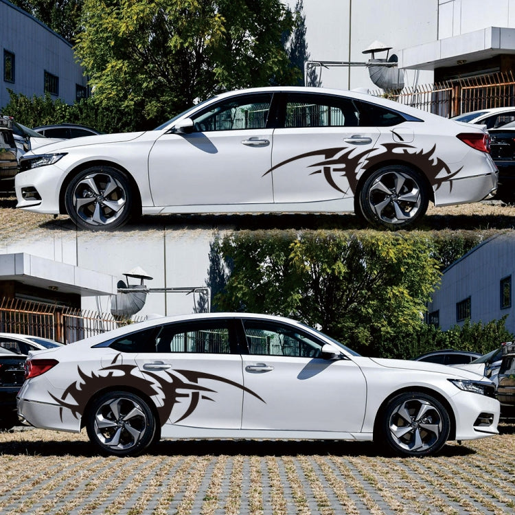 2 PCS/Set D-719 Flame Hot Wheel Pattern Car Modified Decorative Sticker(Black) - Decorative Sticker by PMC TechLife | Online Shopping South Africa | PMC TechLife | Buy Now Pay Later Mobicred