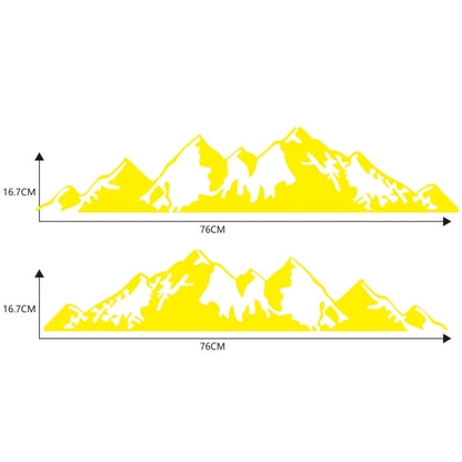 2 PCS/Set D-750 Mountain Pattern Car Modified Decorative Sticker(Yellow) - Decorative Sticker by PMC Jewellery | Online Shopping South Africa | PMC Jewellery | Buy Now Pay Later Mobicred