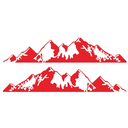 2 PCS/Set D-750 Mountain Pattern Car Modified Decorative Sticker(Red) - Decorative Sticker by PMC Jewellery | Online Shopping South Africa | PMC Jewellery | Buy Now Pay Later Mobicred