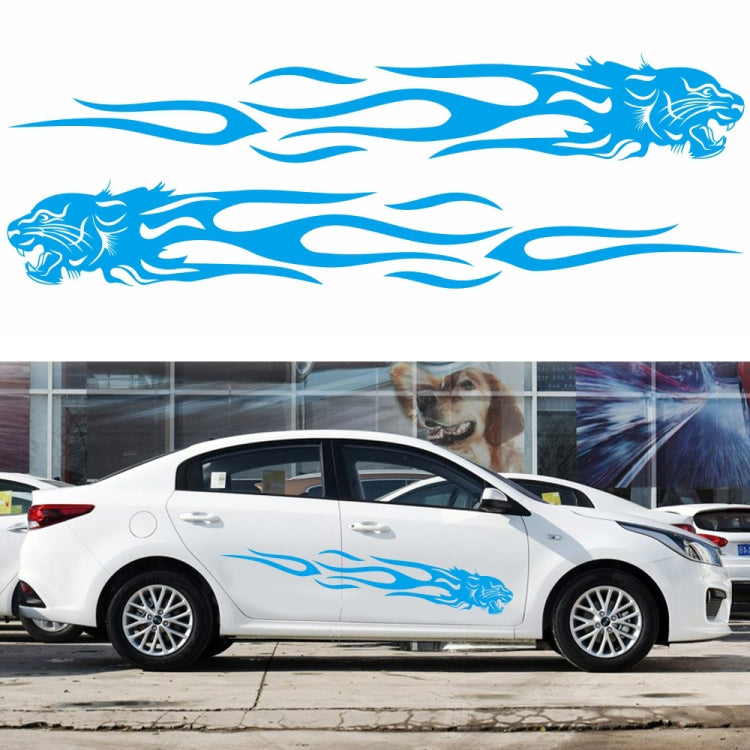 2 PCS/Set D-815 Flame Lion Pattern Car Modified Decorative Sticker(Blue) - Decorative Sticker by PMC TechLife | Online Shopping South Africa | PMC TechLife | Buy Now Pay Later Mobicred