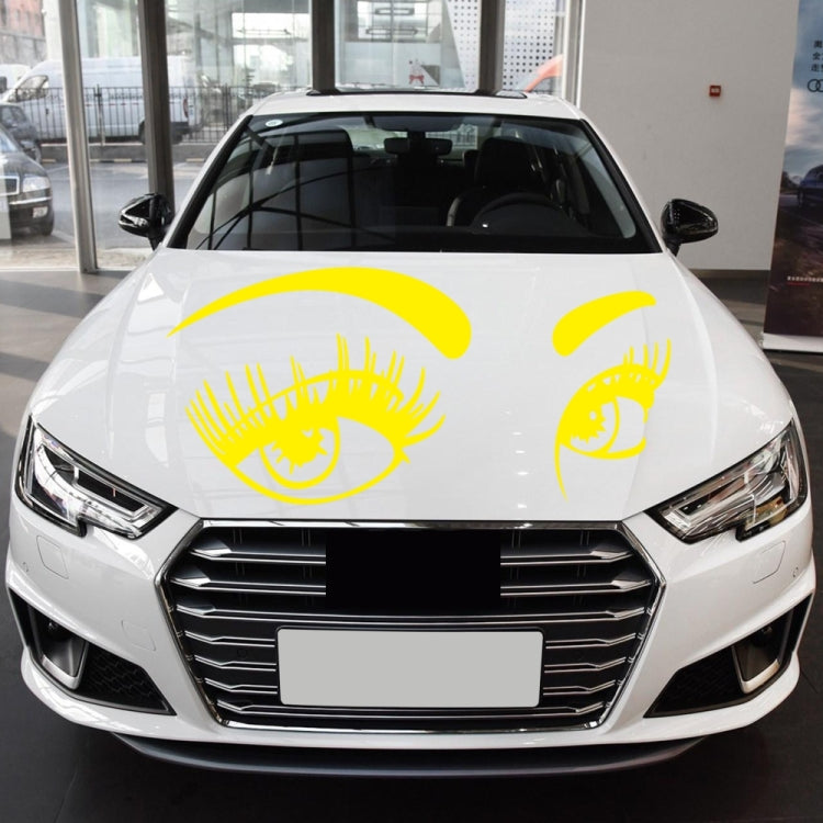 D-821 Beauty Eyes Pattern Car Modified Decorative Sticker(Yellow) - free shipping - PMC TechLife - Order now!