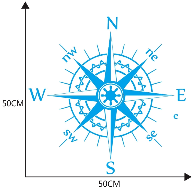 D-863 Compass Pattern Car Modified Decorative Sticker(Blue) - Decorative Sticker by PMC TechLife | Online Shopping South Africa | PMC TechLife | Buy Now Pay Later Mobicred