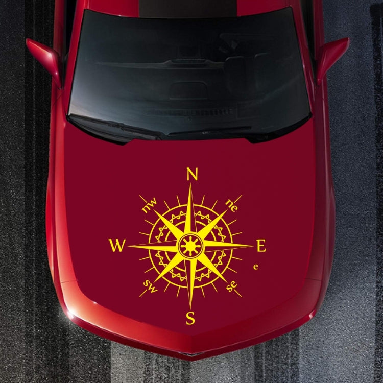 D-863 Compass Pattern Car Modified Decorative Sticker(Yellow) - Decorative Sticker by PMC TechLife | Online Shopping South Africa | PMC TechLife | Buy Now Pay Later Mobicred